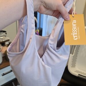 Lavender Women's Nursing Crop Top